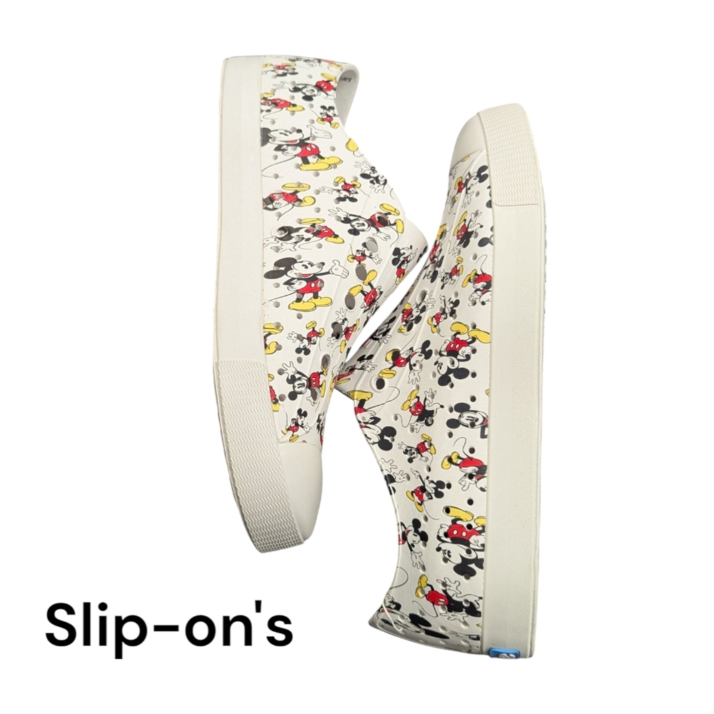 Disney X Native | Mickey Mouse Jefferson Slip-on Shoes | Size Men 11 / Women 13 - Picture 6 of 10